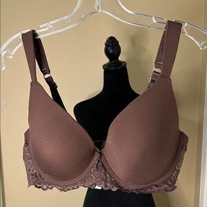 Lucky Brand Chocolate Lace Accent Bra